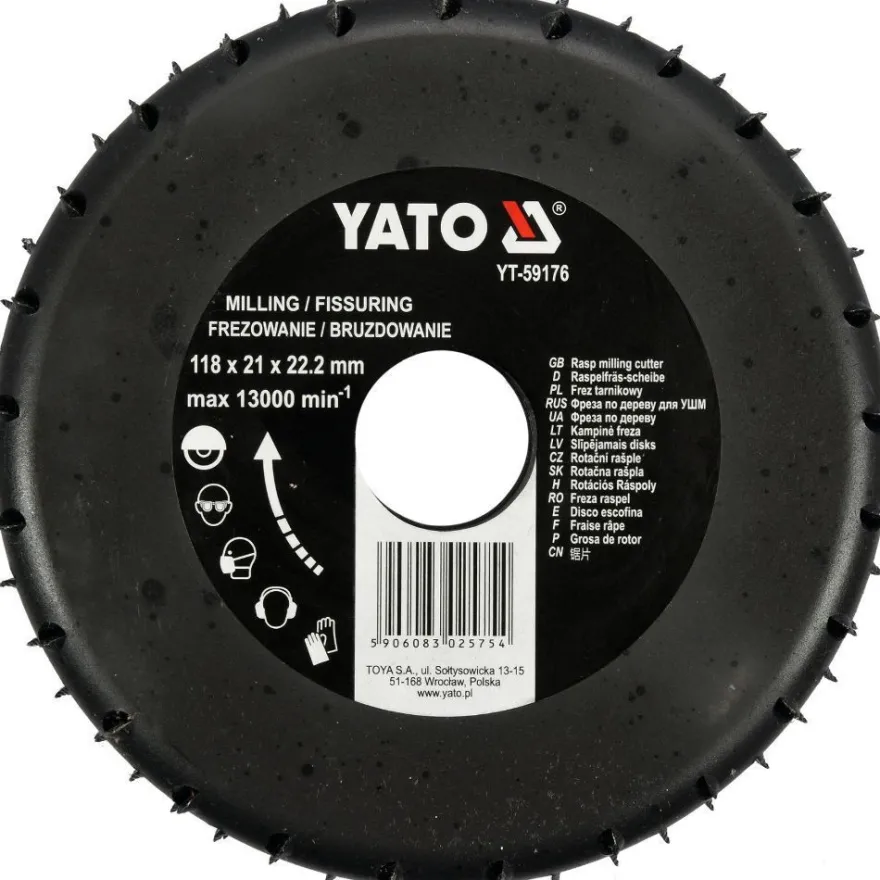 Raspelscheibe D 118 / 90 x 22,2, Raspel stirnseitig, für Holz, Plaste, Gipskarton