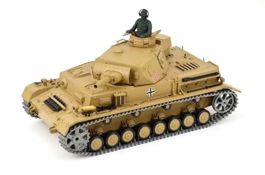 RC Panzer „Kampfwagen IV Ausf. F-1“ Heng Long 1:16 Grau mit R&S+Metallgetriebe+Metall