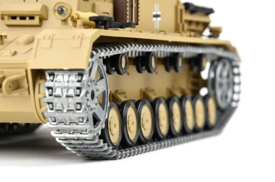 RC Panzer „Kampfwagen IV Ausf. F-1“ Heng Long 1:16 Grau mit R&S+Metallgetriebe+Metall