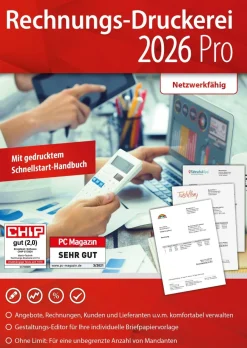Rechnungs-Druckerei 2026 Pro - !! Kein Abo !! - PC Download Version
