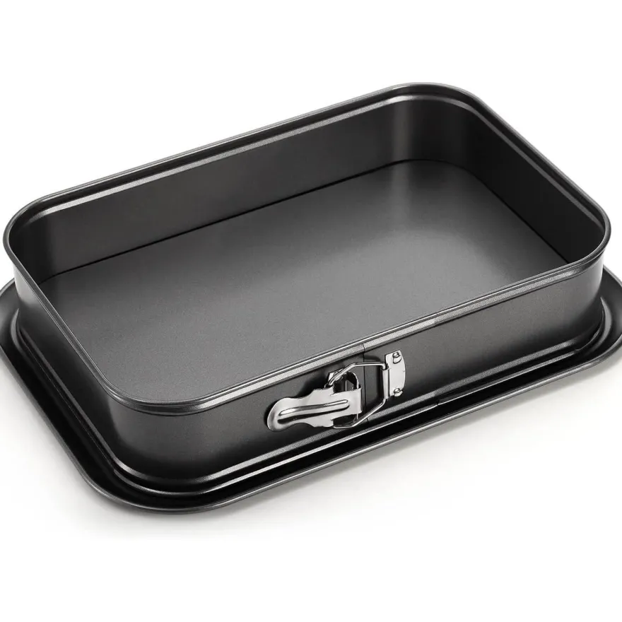 Rechteckige Antihaft-Käsekuchenform 39,3 x 27,8 cm Schwarz
