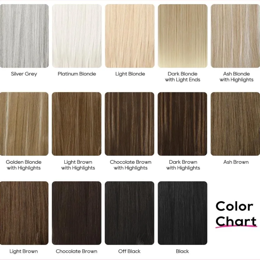REECHO Clip-in Extensions 4PC Haarverlängerungen 40 cm, Layer-Cut, unsichtbares
