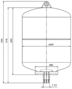 Reflex Refix 8 Liter DD Trinkwasser Membran-Druckausdehnungsgefäß Ausdehnungsgefäss