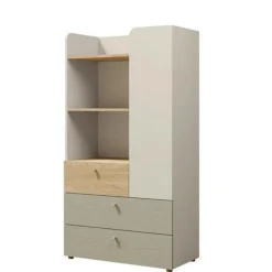 Regal YUKI Y6 Regalschrank Schrank graubeige/ geölte Eiche/ Eukalyptus