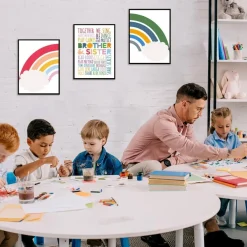 Regenbogen Familie Kinderzimmer Poster Set 30x40cm 3er Pack
