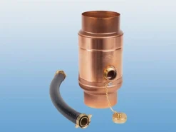 Regensammler Kupfer mit Anschluss - Set DN 60 - 120
