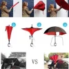 Regenschirm umgedreht Inverted Stockschirm Rose Selbst Stehend + Hülle