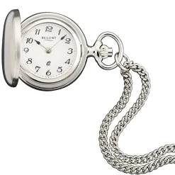 Regent Herren Taschenuhr Analog Gehäuse silber URP764