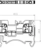 Reihenklemme 1.5mm2 Durchgangsklemme Blau UL Installationsklemme 5606