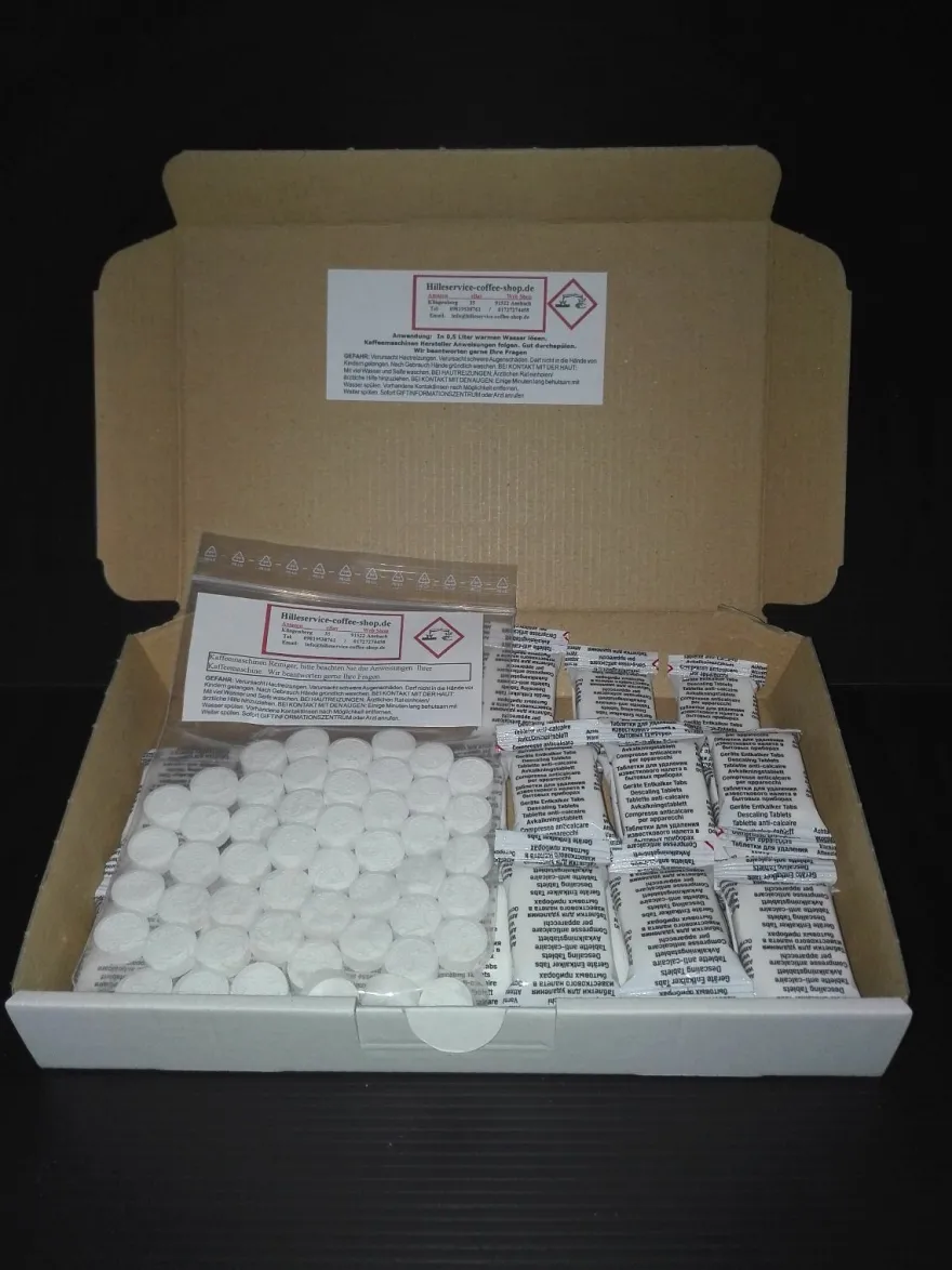 30 Reinigungstabletten 1,2g + 15 Entkalker Tabs 16g für Kaffeevollautomaten