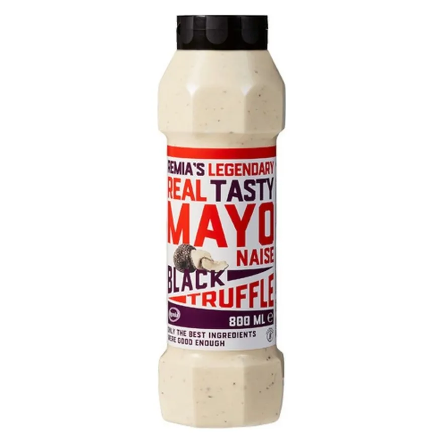 Remia Schwarze Trüffel-Mayonnaise 1x 800ml ideal zu Pommes & Steak mit Dijon Senf
