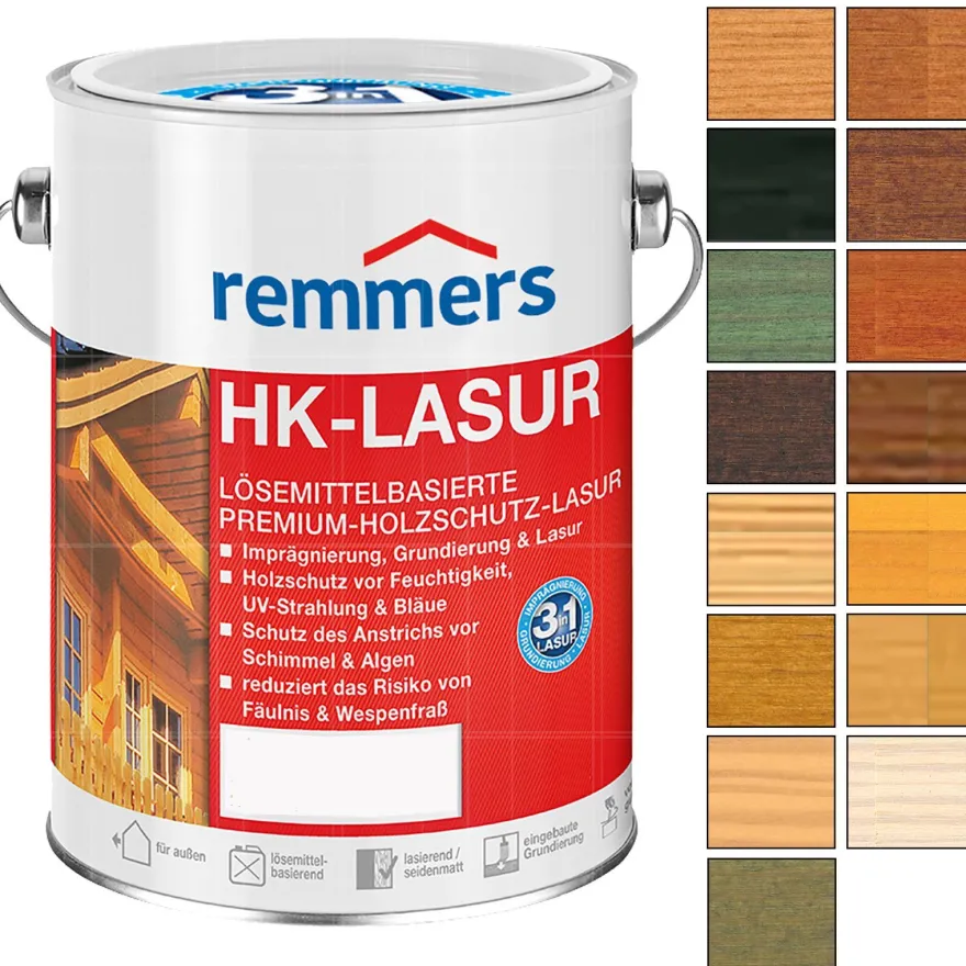 Remmers HK-Lasur Dünnschichtlasur Holzschutz-Lasur 2.5L Farbwahl