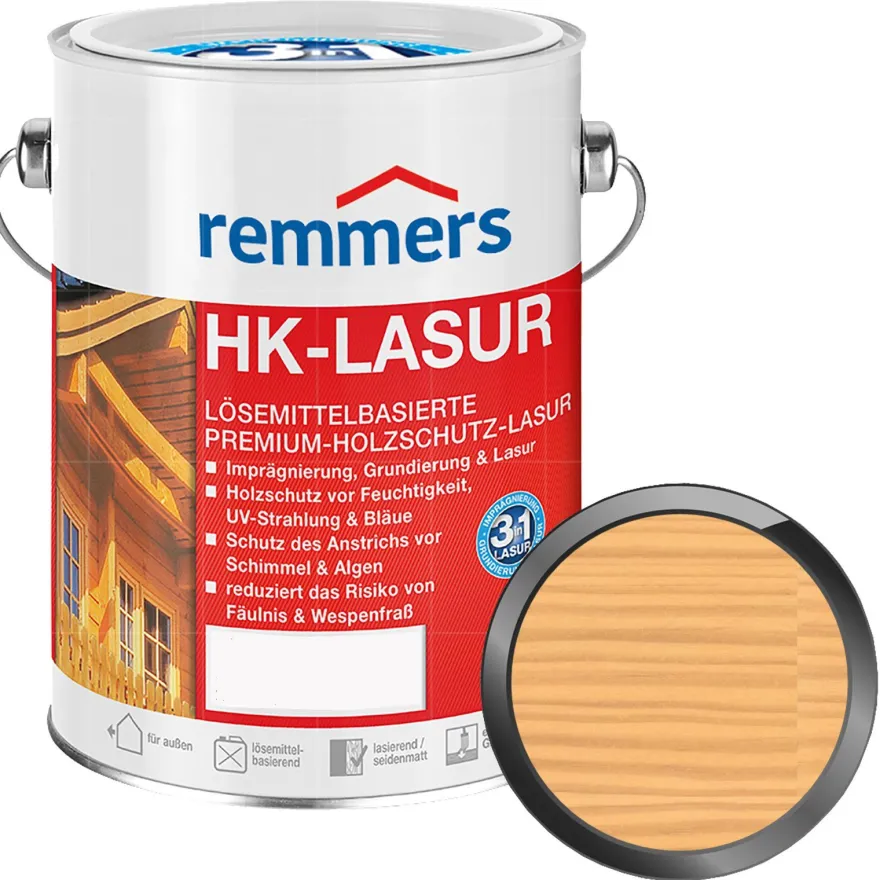 Remmers HK-Lasur Dünnschichtlasur Holzschutz-Lasur 2.5L Farbwahl