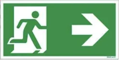 Rettungsweg Rettungszeichen Schild Aufkleber nachleuchtend Notausgang