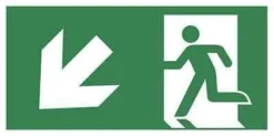 Rettungsweg Rettungszeichen Schild Aufkleber nachleuchtend Notausgang