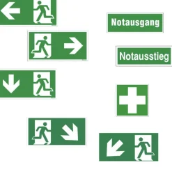 Rettungsweg Rettungszeichen Schild Aufkleber nachleuchtend ASR A1.3 ISO7010