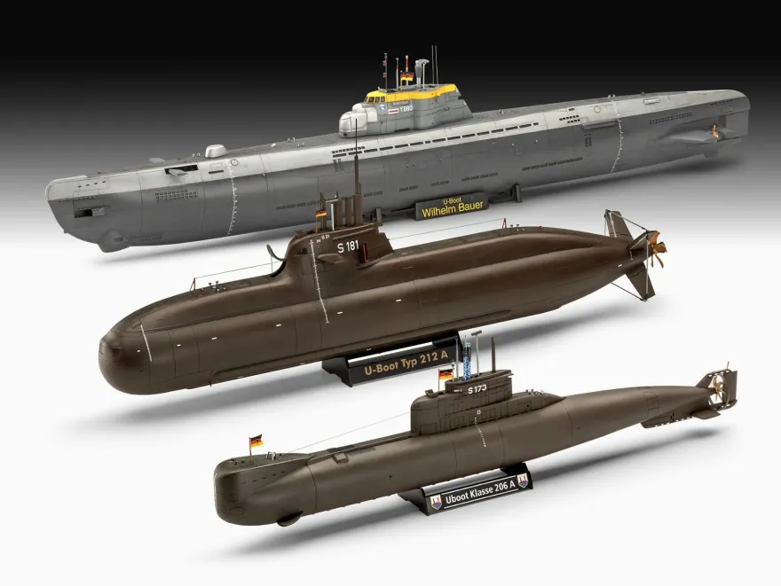 Revell 70 Jahre Bundeswehr Wilhelm Bauer Type 206A in 1:144 Revell 05186 Bausatz