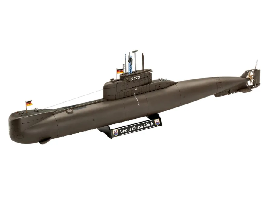 Revell 70 Jahre Bundeswehr Wilhelm Bauer Type 206A in 1:144 Revell 05186 Bausatz
