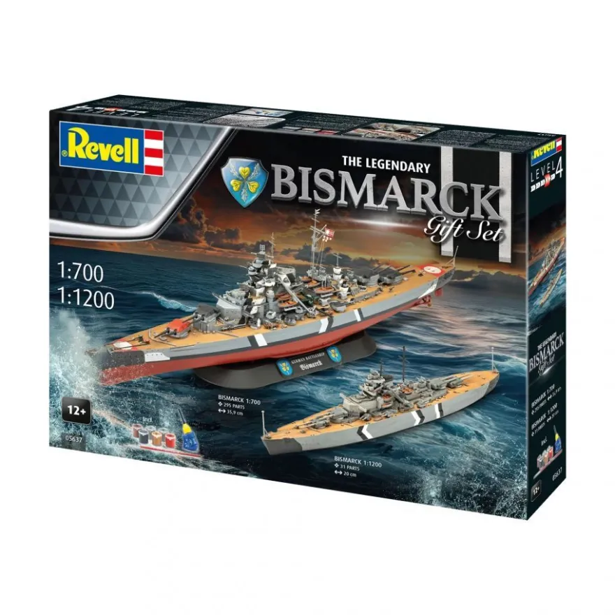 Revell - The Legendary Bismarck - 1:700/1:1200 - 326 Teile