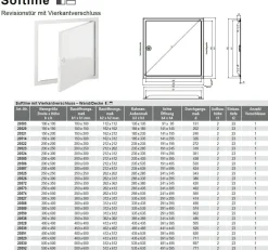 Revisionstür Softline weiß 250 x 300mm mit Vierkantverschluss
