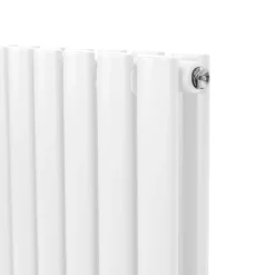 Röhrenheizkörper Oval & Chrom Thermostatventile Modern Weiß 600 x 1440mm