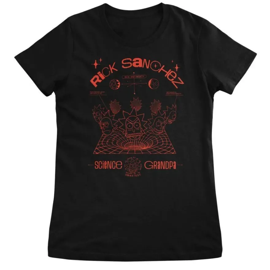 Rick and Morty Damen T-Shirt Sanches Science Grandpa Girly Tee WB-5-RM022W