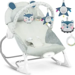 Ricokids Babywippe mit Vibrationsfunktion - grau