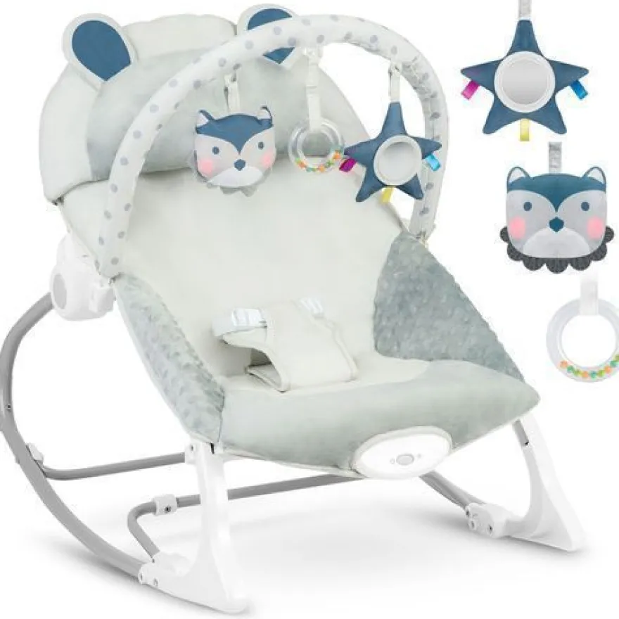 Ricokids Babywippe mit Vibrationsfunktion - grau