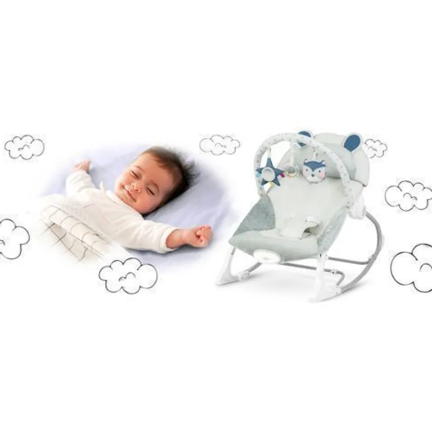 Ricokids Babywippe mit Vibrationsfunktion - grau