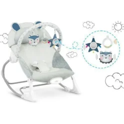 Ricokids Babywippe mit Vibrationsfunktion - grau
