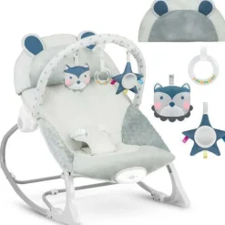 Ricokids Babywippe mit Vibrationsfunktion - grau