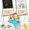 Ricokids Große magnetische Kreidetafel mit drehbarer Uhr - Mehrfarbig