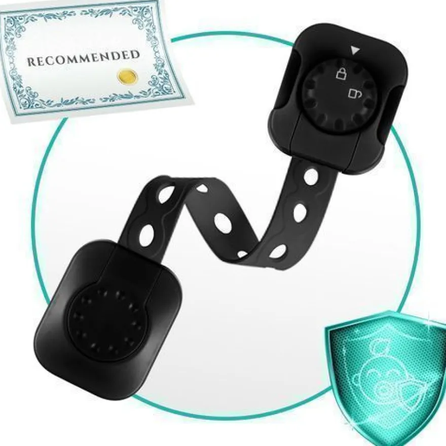 Ricokids 798202 Schranköffnungssicherung, 6 Stück, schwarz