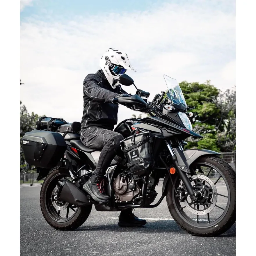 Rideiron Sturzbügeltaschen Motorrad - 2x5L wasserdichte Crash Bar Bags aus 500D