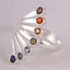 Ring CHAKRA FÄCHER offen 925er Silber Fingerring Esoterikschmuck Chakraschmuck