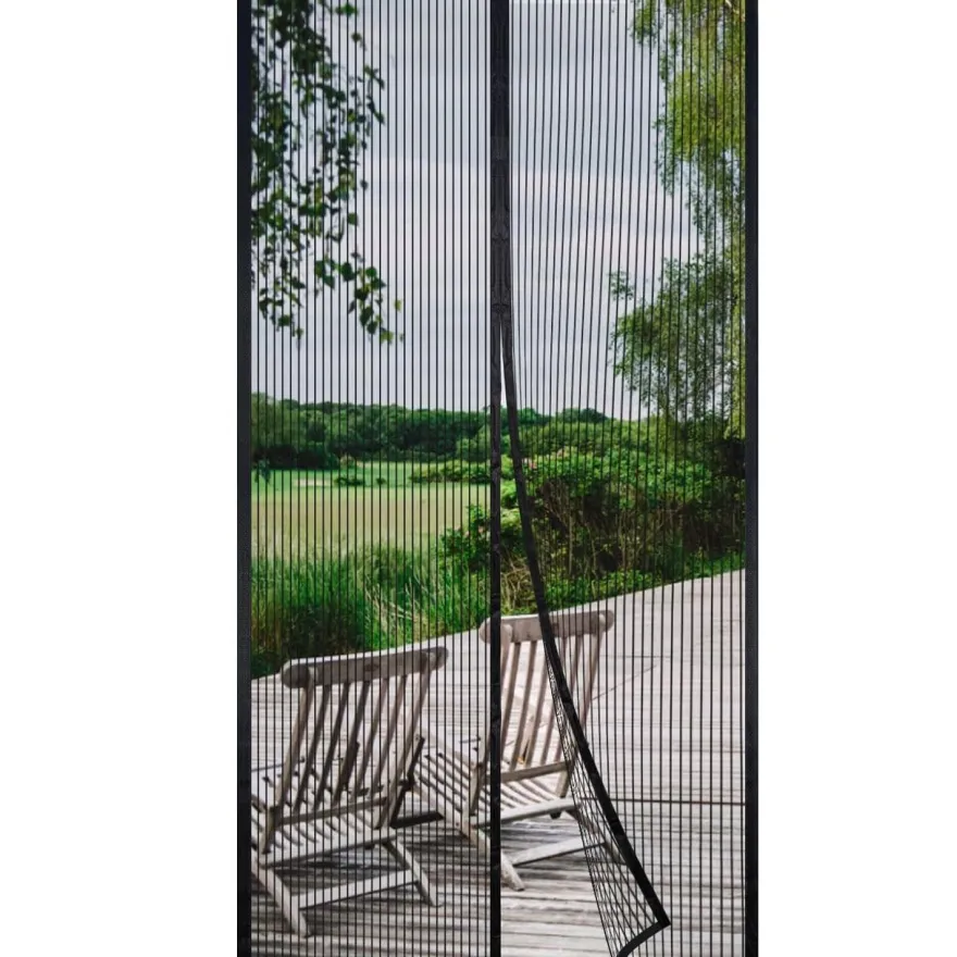 Risareyi Magnet Fliegengitter Tür 65x190cm Schwarz - Insektenschutz für Balkon