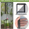 Risareyi Magnet Fliegengitter Tür 65x210cm Schwarz - Insektenschutz für Balkon