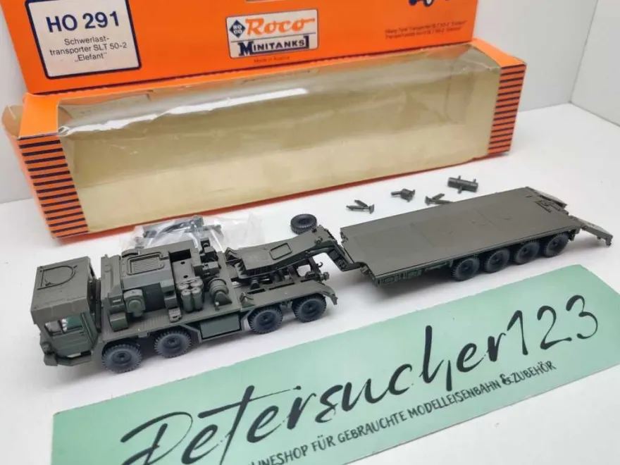 Roco Minitanks H0 291 Schwerlast-/Panzertransporter SLT 50-2