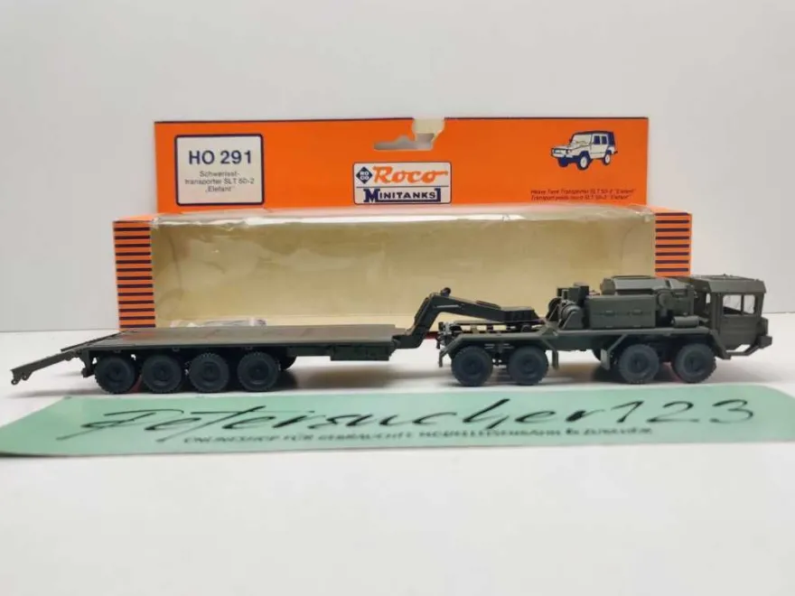 Roco Minitanks H0 291 Schwerlast-/Panzertransporter SLT 50-2