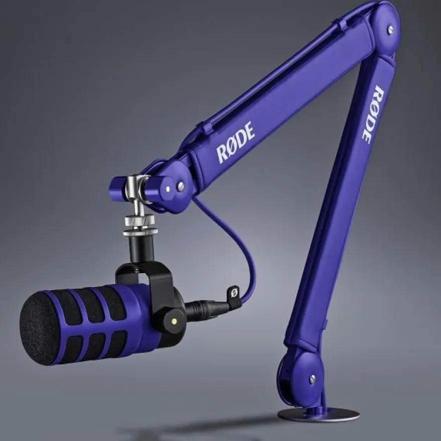 Rode Mikrofonarm PSA1+ Plus Lila mit Mikrofasertuch