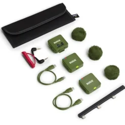 Rode Mikrofon-Funksystem Wireless GO Gen 3 Moss Khaki + Bonus In-Ear Kopfhörer