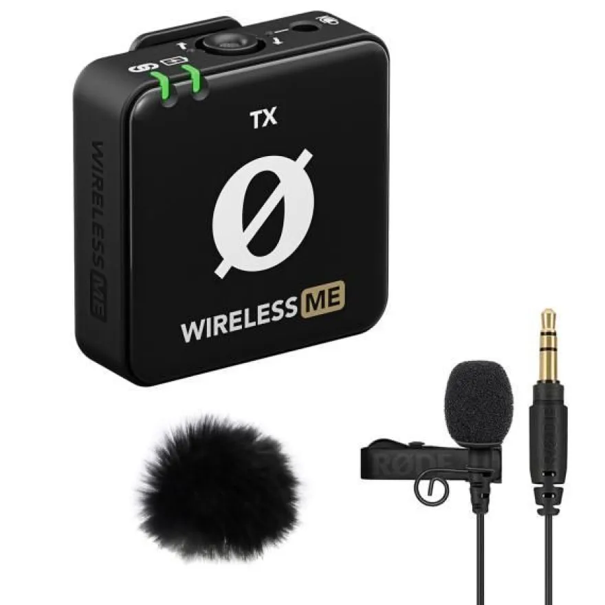 Rode Wireless ME TX Modul mit Lavalier GO und Windschutz