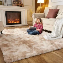 Rohatim Hochflor Teppich Wohnzimmer Super weich Shaggy Teppich Flauschiger Soft