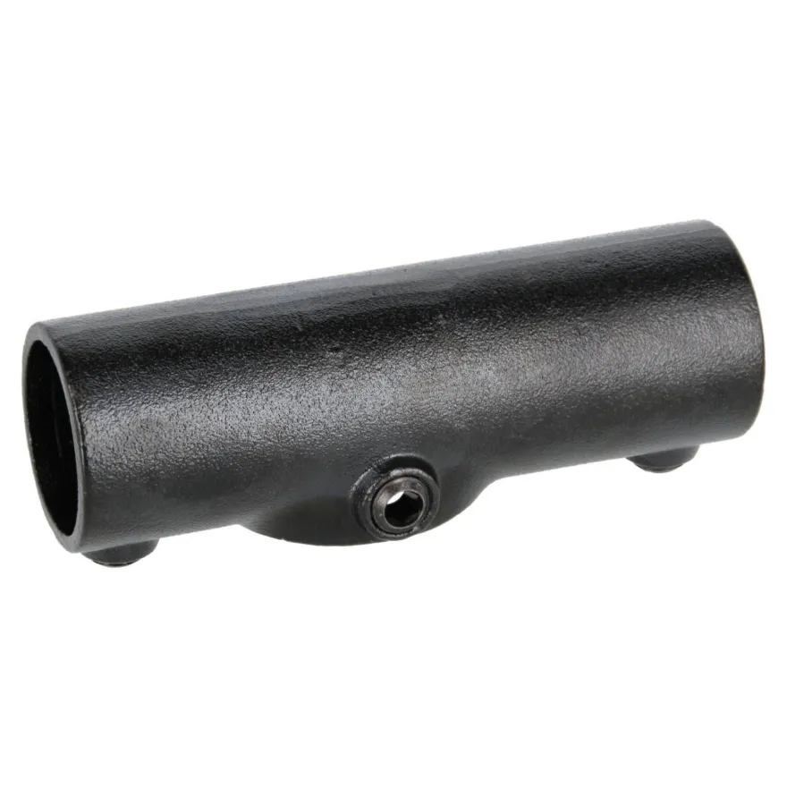 Rohrverbinder T-Verbinder lang schwarz 1 1/2
