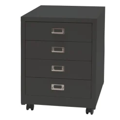 Rollcontainer HWC-L49, Schubladenschrank, Metall 55x40x41cm 4 Schubladen