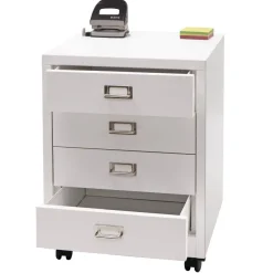 Rollcontainer HWC-L49, Schubladenschrank, Metall 55x40x41cm 4 Schubladen