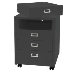 Rollcontainer HWC-L49, Schubladenschrank, Metall 55x40x41cm 4 Schubladen