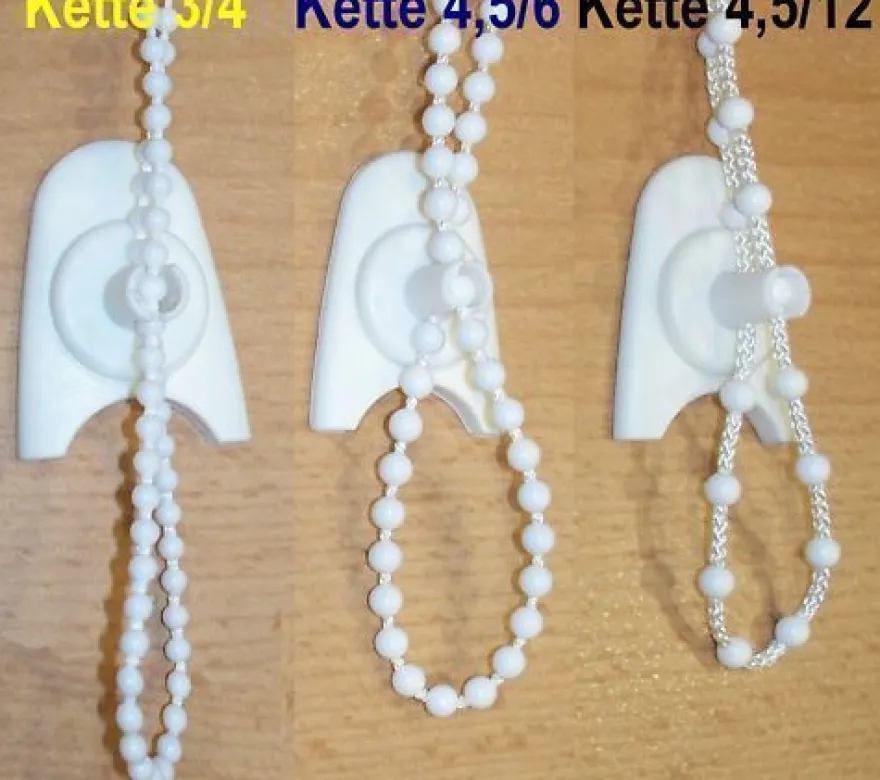 Rollo Jalousie Halter Kettenhalter zum kleben weiß neu