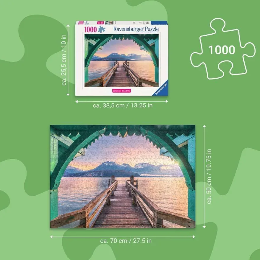 Romantischer Steg am Lac d'Annecy – 1000 Teile Puzzle von Ravensburger