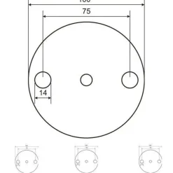 Ronde gelochte Ronden STAHL S235 JR roh gestanzt Platte 70 / 80 / 100 / 120 mm